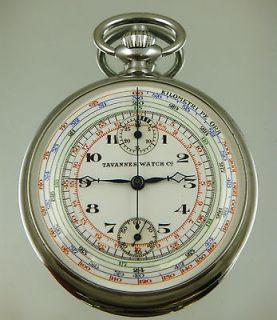 Newly listed MINT Tavannes Watch Co CHRONOGRAPH w/ Register c1910