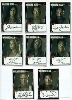   Dead Set of 8 Autograph reprint cards Daryl Rick Michonne Glenn