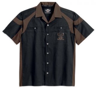 Harley Davidson Mens Short Sleeve Colorblocked Garage Shirt 96752 13vm