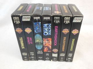 DOCTOR WHO   LOT OF SEVEN VHS TAPES   All Starring PETER DAVISON