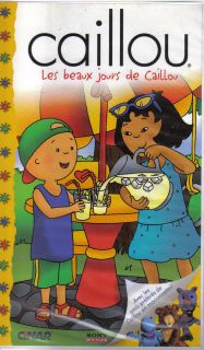 CAILLOU LES BEAUX JOURS DE CAILLOU FRENCH VHS
