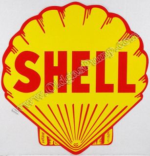 SHELL GASOLINE 12 DIE CUT VINYL GAS & OIL PUMP DECAL DC 116