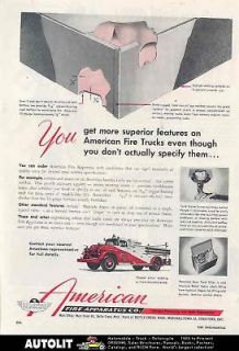 1960 American GMC Fire Truck Ad Indian Fire Pump