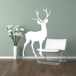 Deer/Stag With Antlers Standing Wildlife Vinyl Wall Sticker/Decal A17