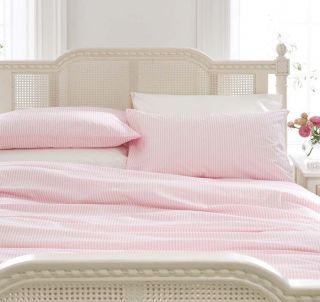 Pink Striped Girls Bedding / Bed Linen Duvet Cover Set or Fitted Sheet
