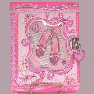 Childrens lockable Diary, Ballerina Design, Ballet Diary with Lock