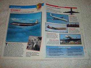 DE HAVILLAND COMET Airplane Picture Booklet Brochure