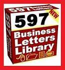   LETTERS LIBRARY (No Software to Install) A Great Business Tool