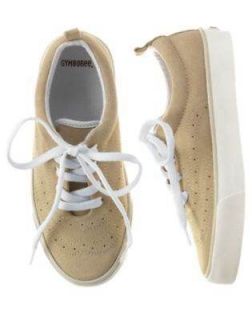 GYMBOREE Golf Caddy Sneakers Suede Shoes Tan 12 Boy NWT