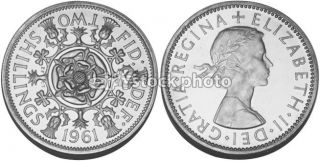 Great Britain Florin, Two Shillings, 1961