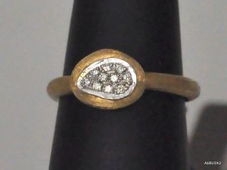 Gorgeous New $1330 MARCO BICEGO Pave Diamond 18K Gold Ring Sz 7 SALE!