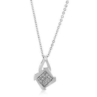 square diamond necklace in Diamond