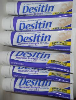 Desitin Maximum Strenth Original Paste ( 6 Tubes 4oz Each )