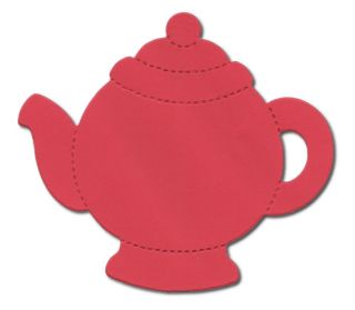 10 Die cut Tea pot sizzix assorted colours teapot tea party cuppa 