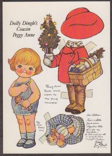 X2701 Dolly Dingle Cut out postcard, Grace Drayton, Christmas