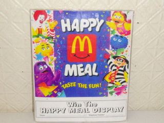   HAPPY MEAL TASTE THE FUN WIN THE HAPPY MEAL DISPLAY BOARD SIGN
