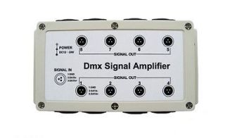 DMX DMX512 8 Channel Output LED Controller Signal Amplifier Splitter 