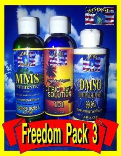   Mineral Solution, Citric Acid 1:1, and DMSO best sodium chlorite