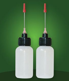 Two 1 OZ bottles with needle tip dispenser, pharmaceutical grade