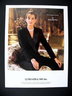 Mikimoto Pearls Pearl Necklace Jewelry 1992 print Ad advertisement