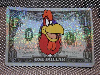   med sticker Looney Tunes glitter US dollar rooster 1998 vending