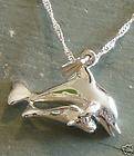 Cremation Dolphin with baby Necklace Urn Urns Pendant