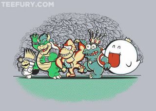 Teefury Where The Final Bosses Are Mario mashup Mens T Shirt Size L