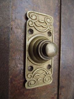 Late Victorian Style Brass Door Bell push press, old vintage edwardian 