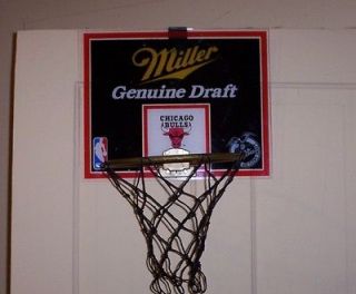 Miller Gen.Draft and Chicago Bulls Door Basketball Hoop and Backboard
