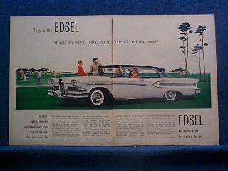 1958 Edsel Citation 4 Dr Hardtop ~Golf Course Bkgd