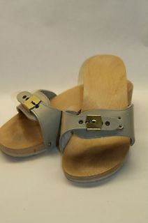 Dr Scholls Austrian Vtg Exercise Sandal Wooden Clogs Slides Shoes 