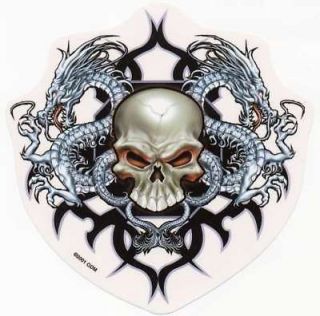 PAIR of SKULL & TWO DRAGONS Vinyl STICKERS/DECAL​S CAR