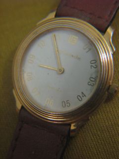 Vintage Guy Laroche Gold plated Quartz Watch Fancy Lugs