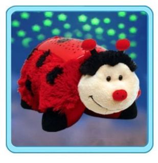 DREAM LITE PILLOW PET RED MS. LADY BUG  DELUXE MODEL W/ ROTATING LITES 
