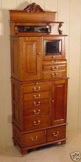 Antique American Cabinet Company Oak Dental Cabinet #54
