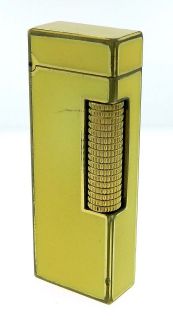 Dunhill Rollagas Yellow Lacquer & Gold plated Lighter – AS IS
