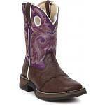 Durango BT286 Lil Flirt Girls Brown/Purple Western Boots Size 9.5 M