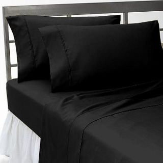   EGYPTIAN COTTON (BLACK) COMPLETE UK BEDDING ITEMS DUVETS FITTED FLAT