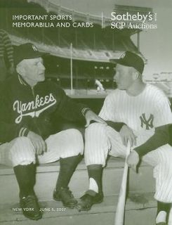 Sothebys / Baseball Sports Memorabilia Post Auction Catalog 2007