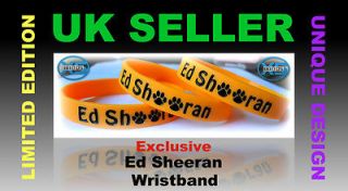 Ed Sheeran Inspired Orange Silicone Wristband Bracelet Band