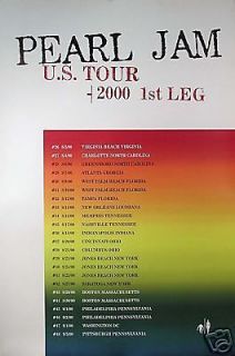 PEARL JAM 2000 1ST LEG OF THE U.S. TOUR CONCERT POSTER
