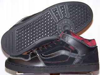 New Mens Vans Edgemont Skate Shoes Size 9.5 Retail $65 Black & Black 