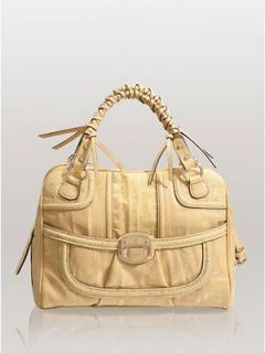 New GUESS Ladies Handbag Edna Satchel Bag Yellow NWT Purse USA