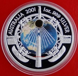   2001#, $1 DOLLAR SILVER COLOURED PROOF COIN *Ancient Egyptian Imagrs