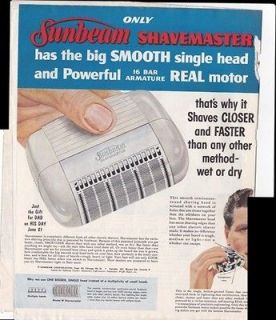 Sunbeam Shavemaster Electric Shaver 1953 Antique Home Beauty 