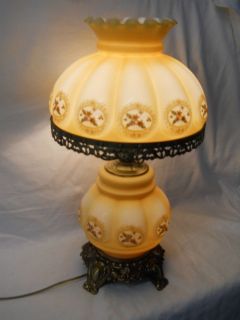 Handpainted Gone with the Wind Electric Lamp Base 3~Way Light Gorgeous 