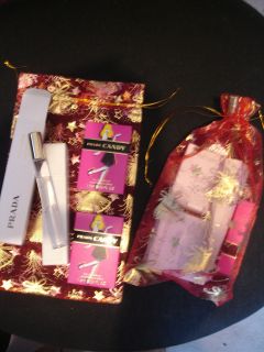 PRADA LEAU AMBREE 10ML BOXED + 2 FREE SAMPLES + CHRISTMAS GIFT BAG 