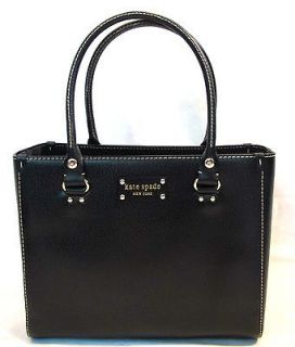 NEW NWT Kate Spade Wellesley Leather Quinn Bag Purse Tote BLACK 