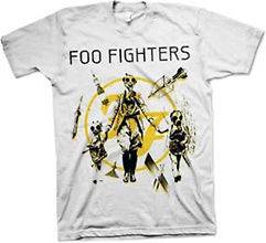 New Foo Fighters Gas Mask Family White X Large T shirt