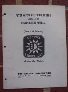 Sun Electric Alternator Rectifier ART30 Tester Manual R